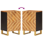 Badkamerkast 38X33,5X58 Cm Massief Mangohout Bruin En Zwart