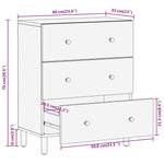 Bijzetkast 60X33X75 Cm