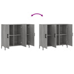 Dressoir 90X34X80 Cm Bewerkt Hout Eikenkleurig