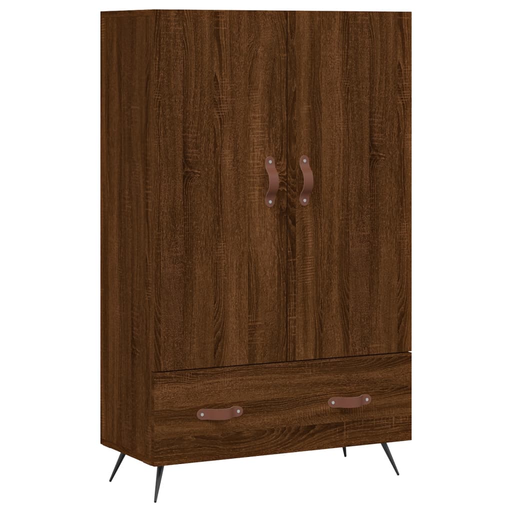 Hoge Kast 69,5X31X115 Cm Bewerkt Hout Bruin Eikenkleur