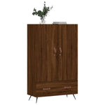 Hoge Kast 69,5X31X115 Cm Bewerkt Hout Bruin Eikenkleur