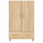 Hoge Kast 69,5X31X115 Cm Bewerkt Hout Kleurig
