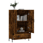 Hoge Kast 69,5X31X115 Cm Bewerkt Hout Kleurig