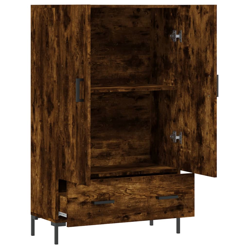 Hoge Kast 69,5X31X115 Cm Bewerkt Hout Kleurig