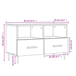 Tv-Meubel 80X36X50 Cm Bewerkt Hout