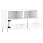 Tv-Meubel 80X36X50 Cm Bewerkt Hout