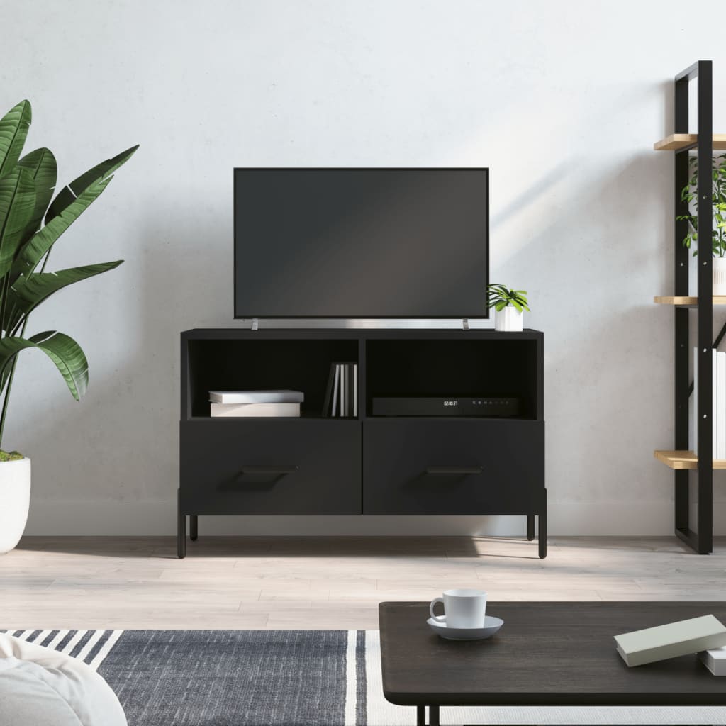 Tv-Meubel 80X36X50 Cm Bewerkt Hout Bruin Eikenkleur