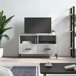 Tv-Meubel 80X36X50 Cm Bewerkt Hout Bruin Eikenkleur