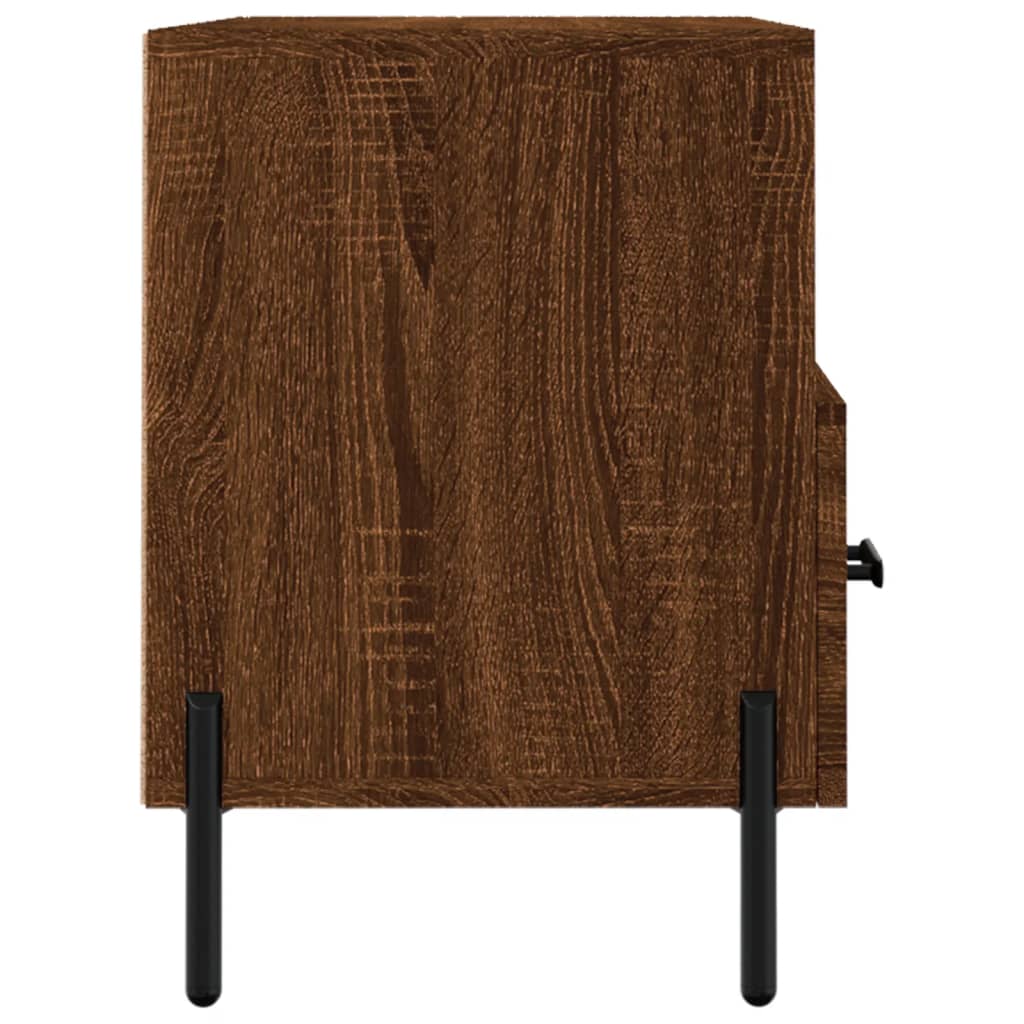Tv-Meubel 80X36X50 Cm Bewerkt Hout Bruin Eikenkleur