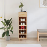 Schoenenkast 30X35X105 Cm Bewerkt Hout Eikenkleur