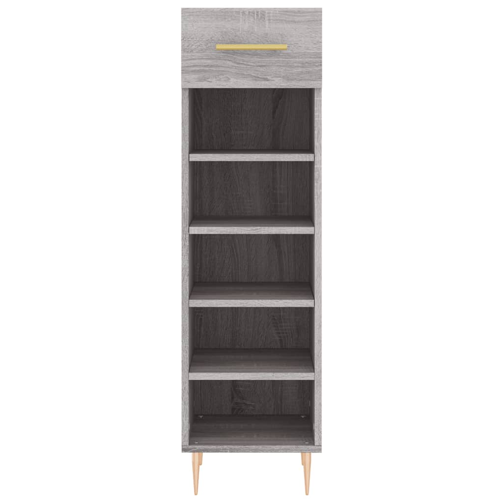 Schoenenkast 30X35X105 Cm Bewerkt Hout Eikenkleur