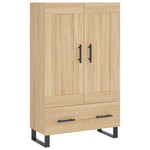 Hoge Kast 69,5X31X115 Cm Bewerkt Hout Kleurig