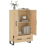 Hoge Kast 69,5X31X115 Cm Bewerkt Hout Kleurig