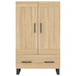 Hoge Kast 69,5X31X115 Cm Bewerkt Hout Kleurig