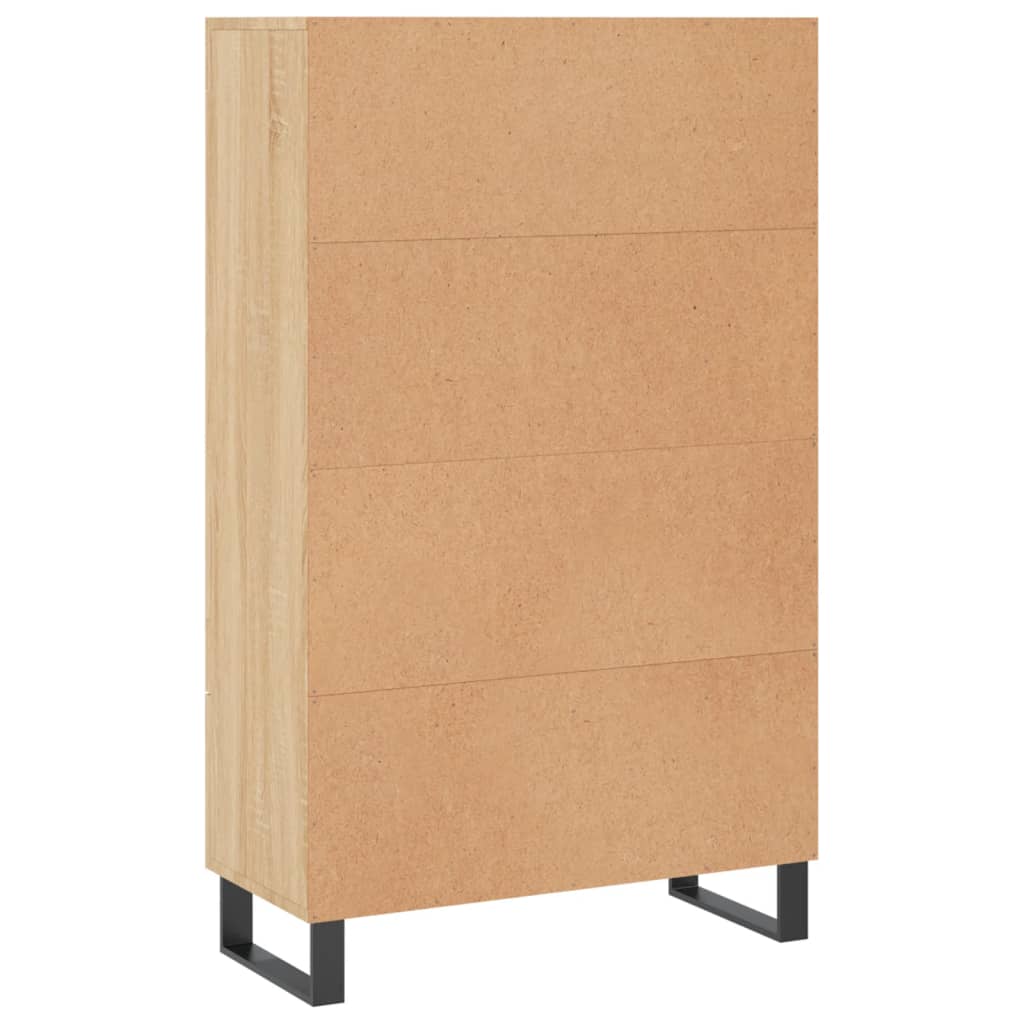 Hoge Kast 69,5X31X115 Cm Bewerkt Hout Kleurig