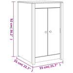 Keukenkast Voor Buiten Massief Grenenhout Wit