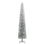 Kunstkerstboom Smal Met Standaard En Sneeuw 270 Pvc