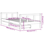 Kinderbedframe Met Lades Massief Grenenhout