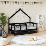 Kinderbedframe Met Lades Massief Grenenhout