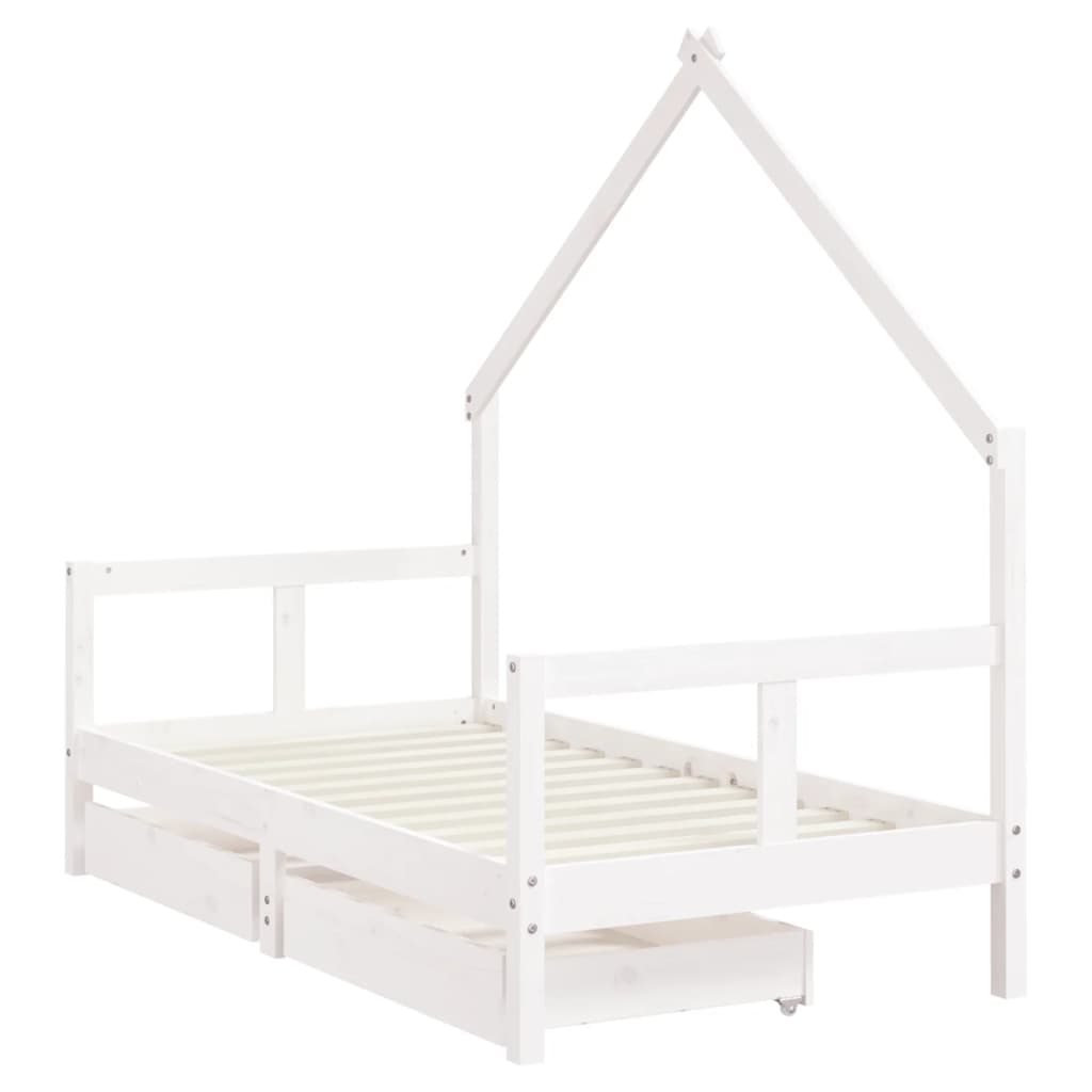 Kinderbedframe Met Lades Massief Grenenhout