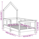 Kinderbedframe Massief Grenenhout