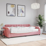 Slaapbank Fluweel Roze