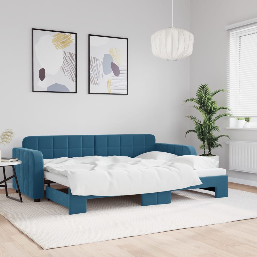 Slaapbank Fluweel Blauw