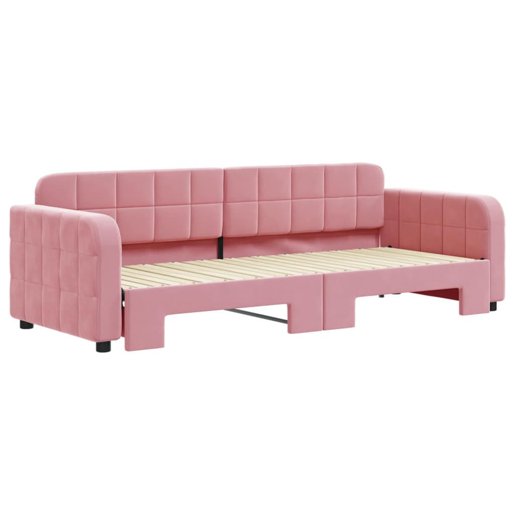 Slaapbank Fluweel Roze