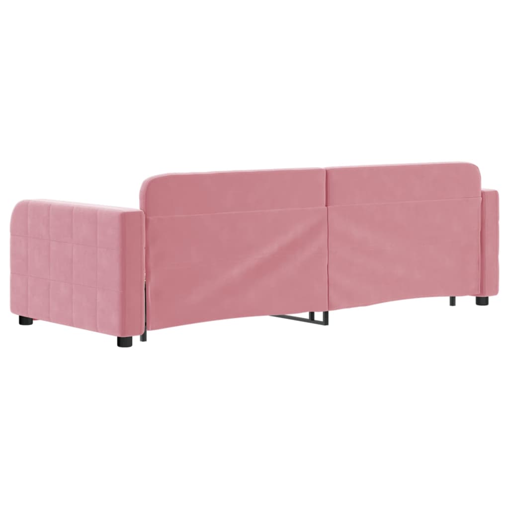 Slaapbank Fluweel Roze