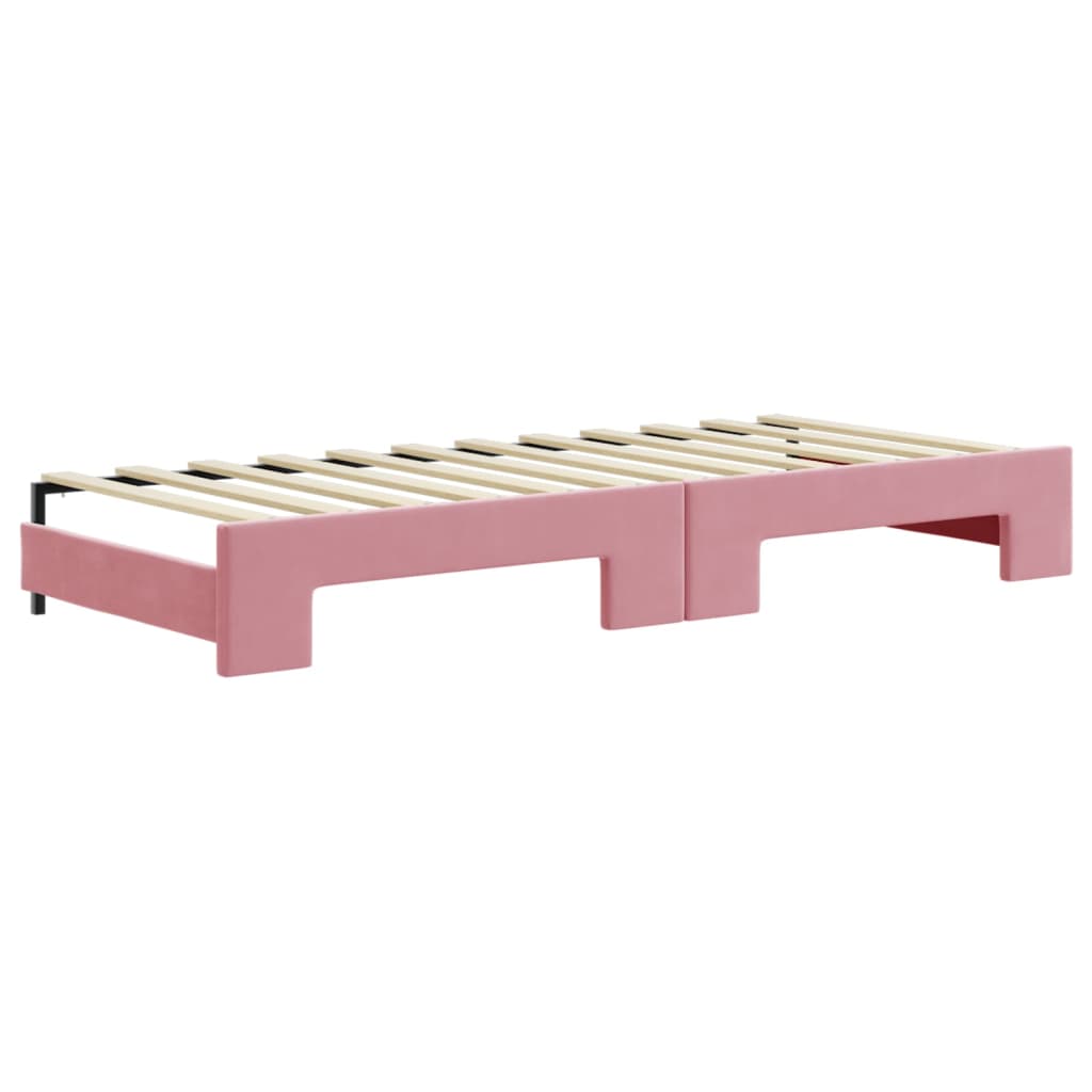 Slaapbank Fluweel Roze