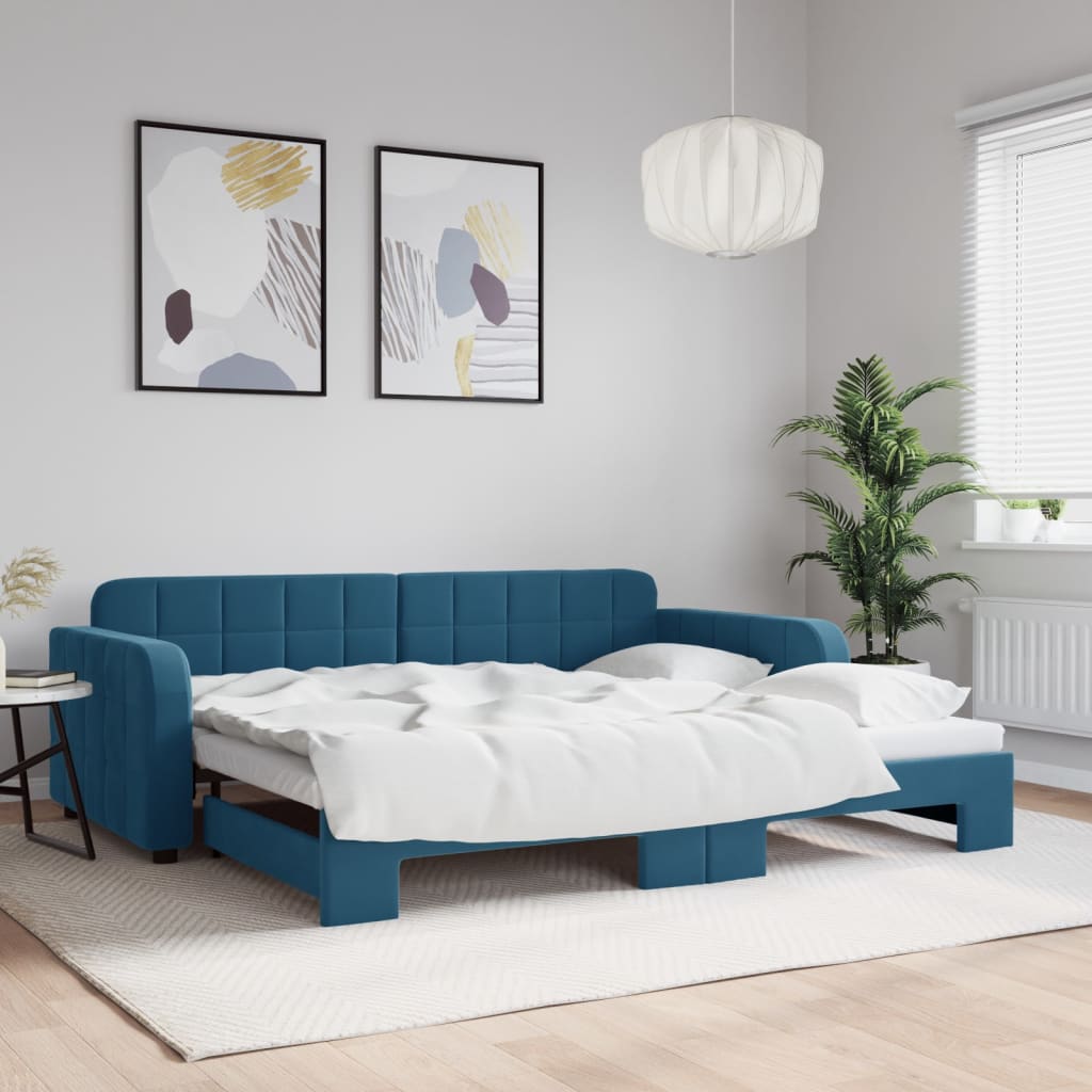 Slaapbank Fluweel Blauw