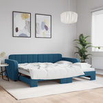 Slaapbank Fluweel Blauw