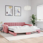 Slaapbank Fluweel Roze