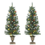 Kunstkerstbomen 2 St 100 Led's 120 Cm