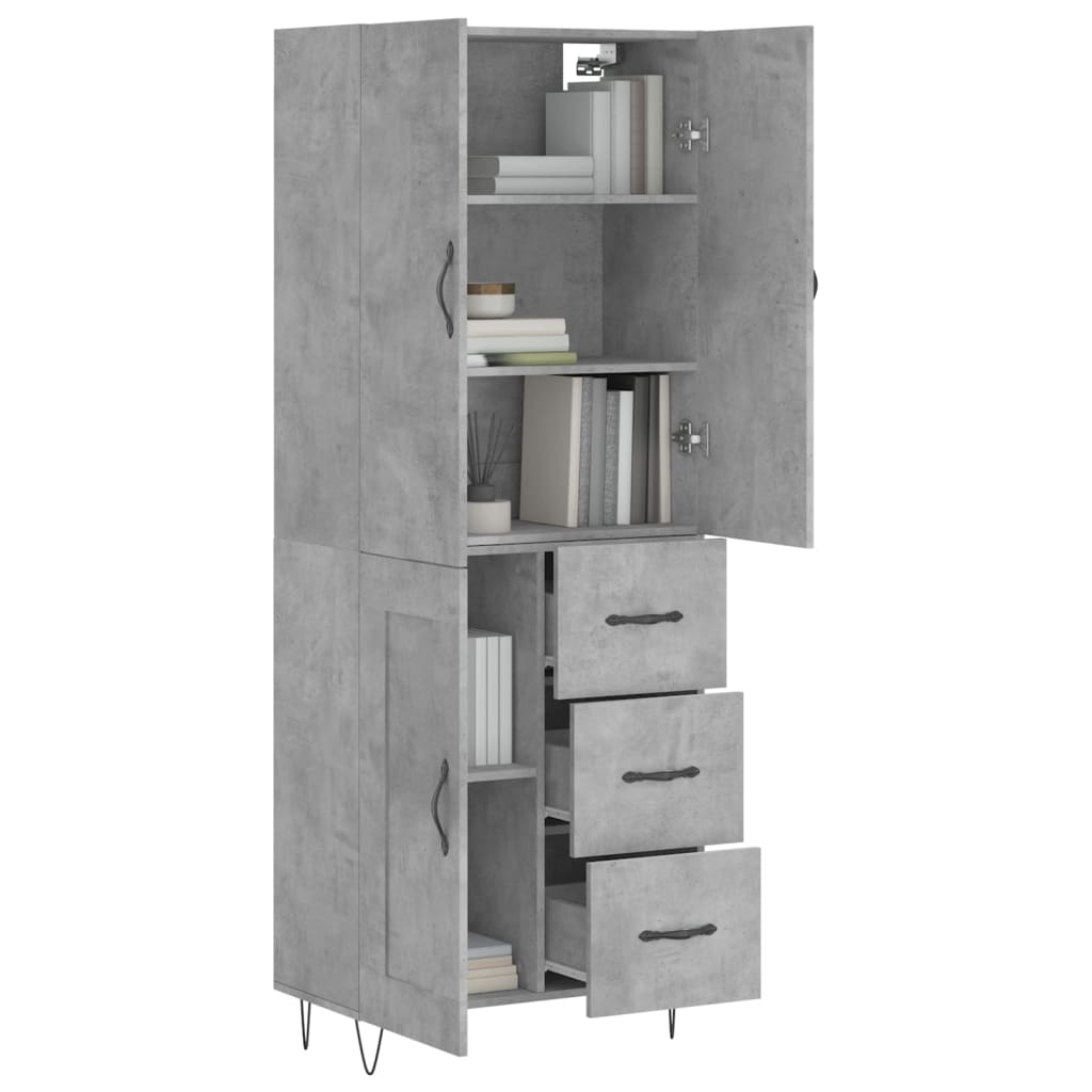 Hoge Kast 69,5X34X180 Cm Bewerkt Hout