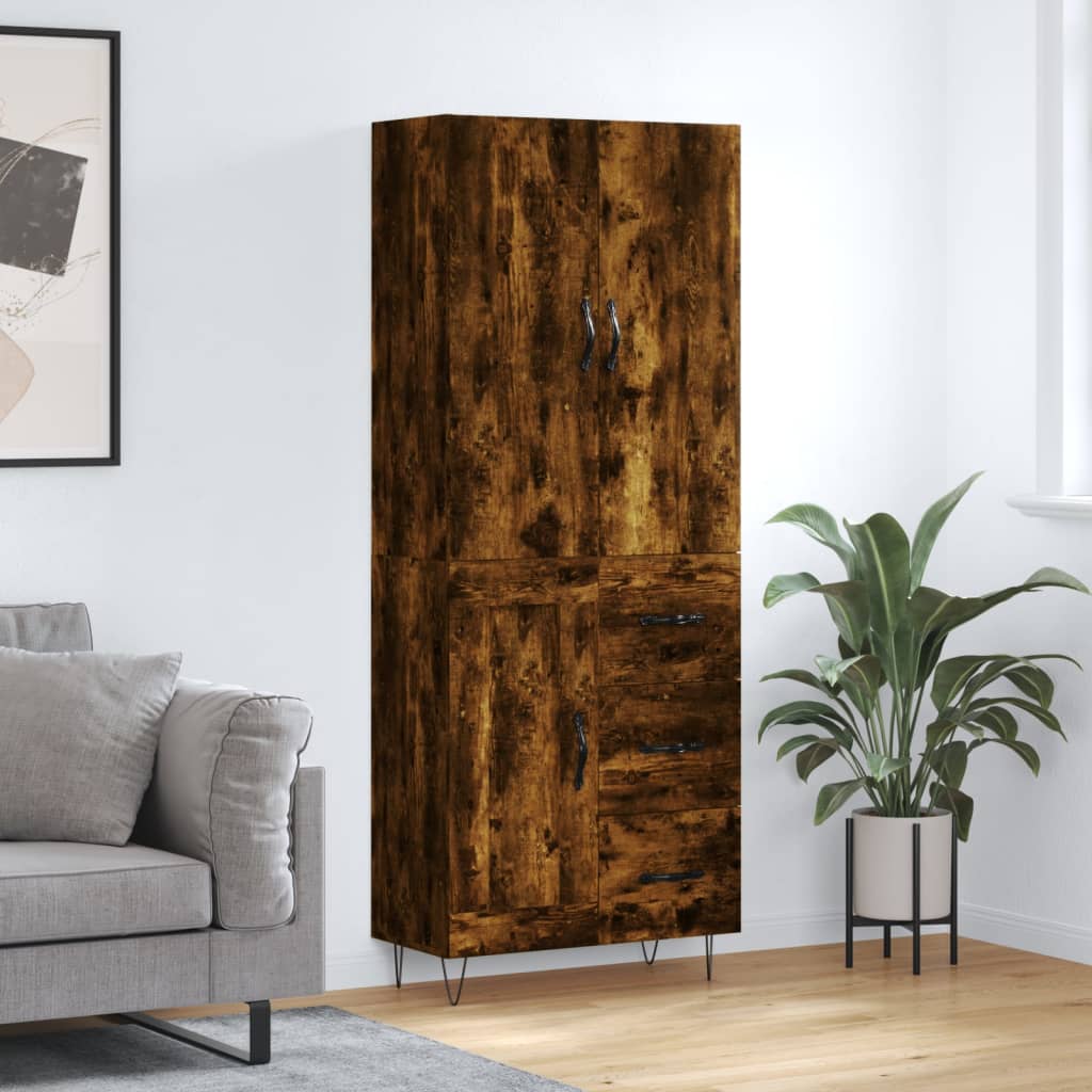 Hoge Kast 69,5X34X180 Cm Bewerkt Hout