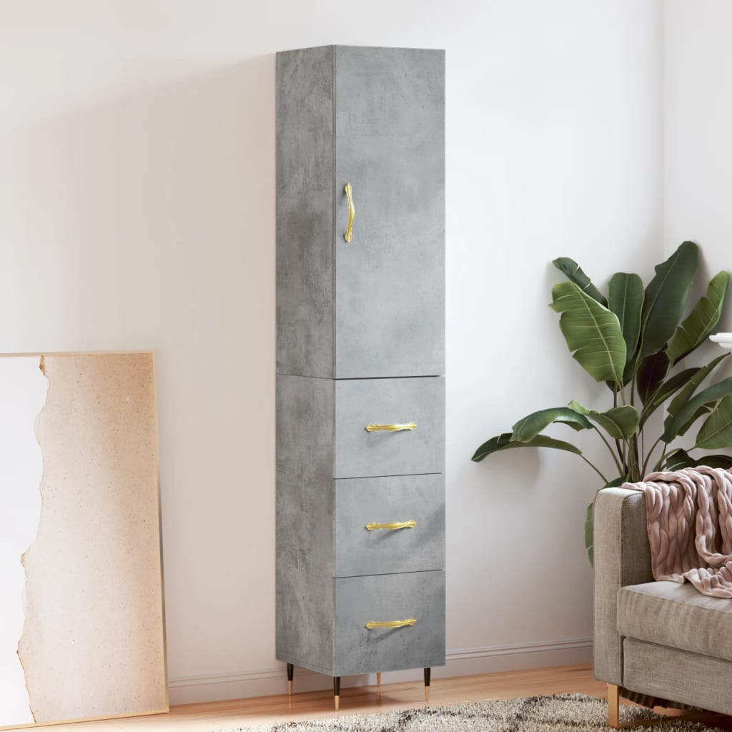 Hoge Kast 34,5X34X180 Cm Bewerkt Hout