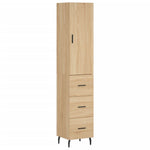 Hoge Kast 34,5X34X180 Cm Bewerkt Hout Kleurig