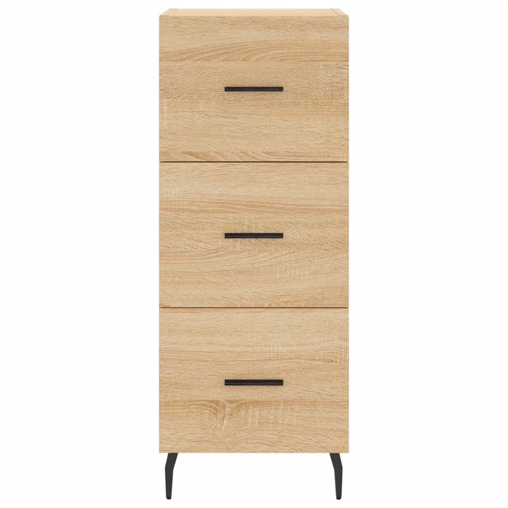 Hoge Kast 34,5X34X180 Cm Bewerkt Hout Kleurig