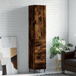 Hoge Kast 34,5X34X180 Cm Bewerkt Hout Kleurig