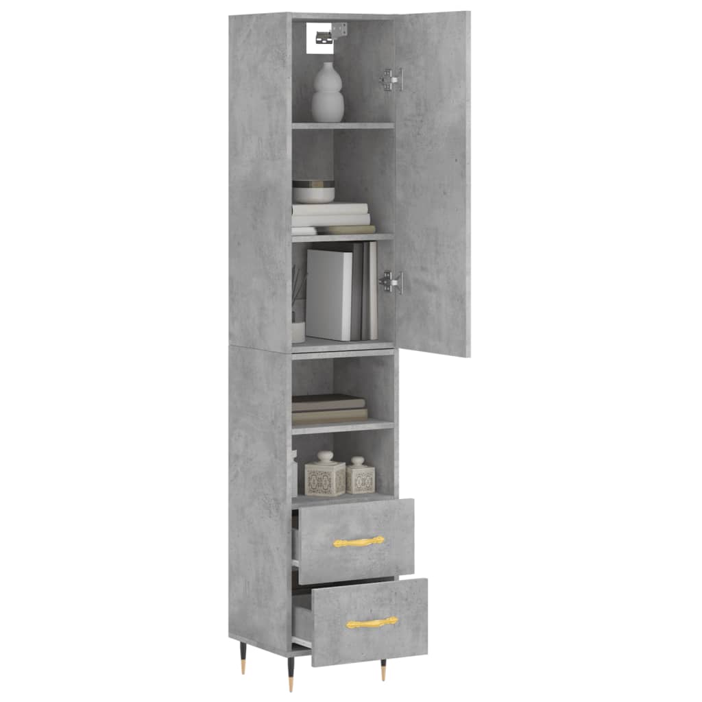 Hoge Kast 34,5X34X180 Cm Bewerkt Hout
