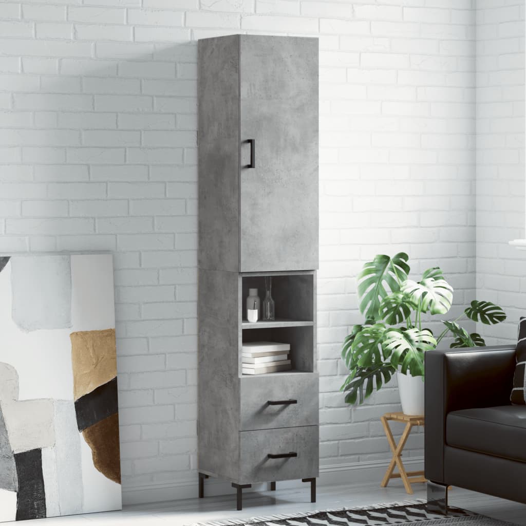 Hoge Kast 34,5X34X180 Cm Bewerkt Hout