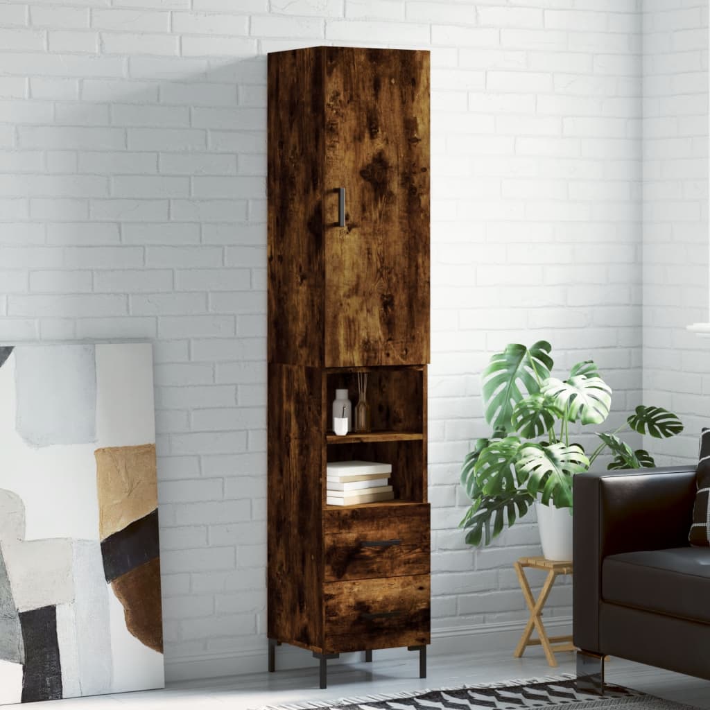 Hoge Kast 34,5X34X180 Cm Bewerkt Hout