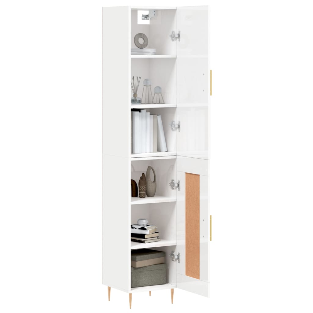 Hoge Kast 34,5X34X180 Cm Bewerkt Hout