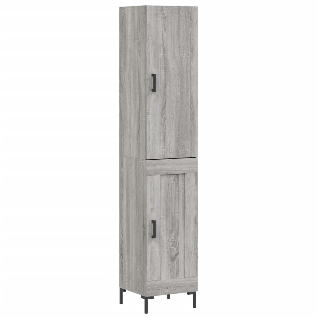 Hoge Kast 34,5X34X180 Cm Bewerkt Hout Eikenkleurig