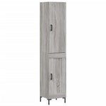 Hoge Kast 34,5X34X180 Cm Bewerkt Hout Eikenkleurig