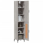 Hoge Kast 34,5X34X180 Cm Bewerkt Hout Eikenkleurig
