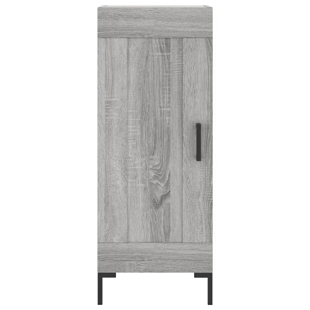 Hoge Kast 34,5X34X180 Cm Bewerkt Hout Eikenkleurig