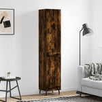 Hoge Kast 34,5X34X180 Cm Bewerkt Hout Kleurig