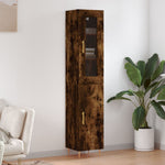 Hoge Kast 34,5X34X180 Cm Bewerkt Hout Eikenkleurig